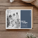 Search for navy blue postcards Merry and bright