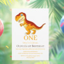 Search for gold dinosaur invitations T rex