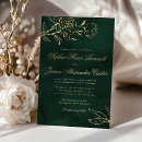 Search for dark green and gold invitations Luxury
