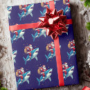 Search for blue santa wrapping paper Modern