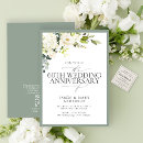 Search for wedding anniversary invitations Sage green