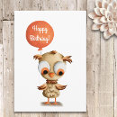 Search for owl bird cards Brown