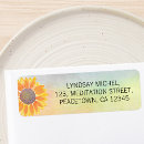 Search for rustic sunflower return address labels Watercolor