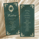 Search for emerald green wedding programs Formal