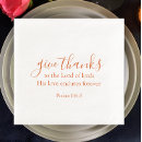 Search for burnt orange napkins Give thanks