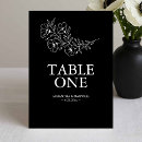 Search for black and white table cards Simple