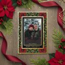 Search for red poinsettias christmas cards Gold foil