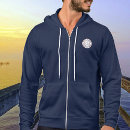 Search for navy blue and white hoodies Captain