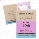 Search for 40th for her birthday cards Pink
