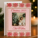 Search for vintage poinsettia christmas cards Festive