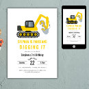 Search for construction 3rd birthday invitations Digger