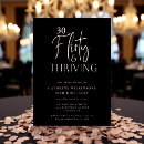 Search for thirty flirty and thriving invitations Minimalist