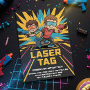 Search for laser tag birthday invitations Black