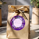 Search for elegant birthday party stickers Purple