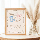 Search for gender reveal welcome signs Pink or blue