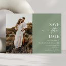 Search for summer wedding save the dates Sage green