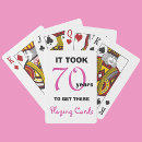 Search for 70th birthday playing cards Seventy
