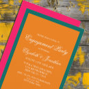 Search for orange engagement party invitations Colourful