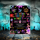 Search for neon halloween invitations Boos and booze