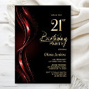 Search for red and black 21st birthday invitations Stylish