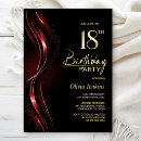 Search for red and black 18th birthday invitations Modern
