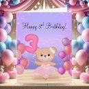 Search for ballerina 3rd birthday cards Pink