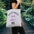 Search for cancer tote bags Typography