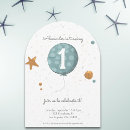 Search for simple blue 1st birthday invitations First