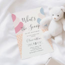Search for whats the scoop gender reveal invitations Pink or blue