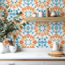Search for orange and teal tiles Boho
