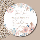 Search for pink blue thank you stickers Rustic