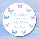 Search for purple butterfly thank you stickers Pink