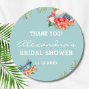Search for blue flower thank you stickers Bride