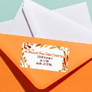 Search for autumnal return address labels Thanksgiving