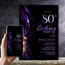 Search for purple 80th birthday invitations Eighty