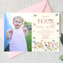 Search for 4th fourth girl birthday invitations Four ever wild