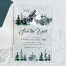 Search for winter wedding save the dates Emerald green