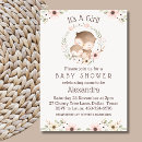 Search for owl baby girl shower invitations Woodland