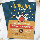 Search for adult bowling party invitations Retro