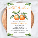 Search for two little cuties baby shower invitations Citrus