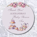Search for baby shower tea party stickers Thank you