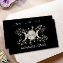 Search for goddess business cards Triple moon