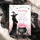 Search for witch baby shower invitations Watercolor