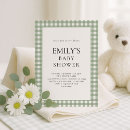 Search for gingham baby shower invitations Minimalist