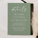 Search for minimalist wedding enclosure cards Sage green