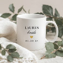 Search for gold heart mugs Bride