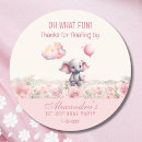 Search for elephant 1st birthday stickers Pink