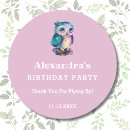 Search for girl owl birthday stickers Pink