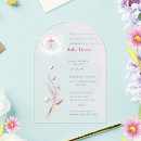 Search for pink girl christening invitations Ceremony