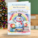 Search for merry teacher christmas cards Snowman